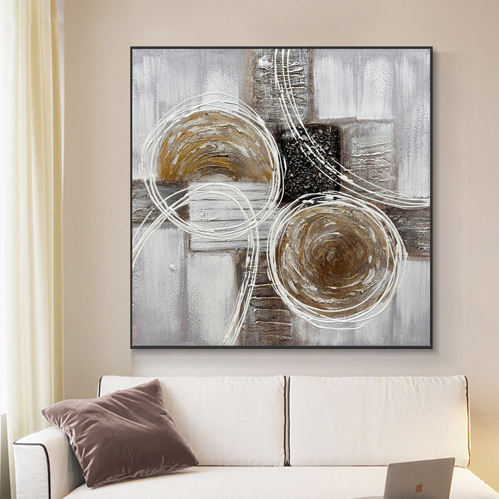 Modern Brown And Black Oil Painting