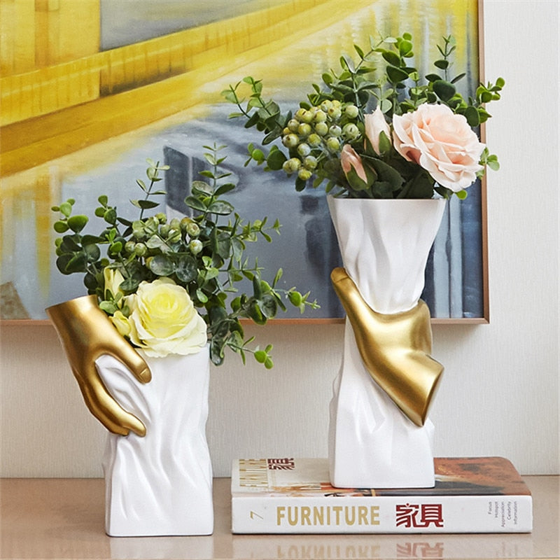 European-inspired Resin Vase