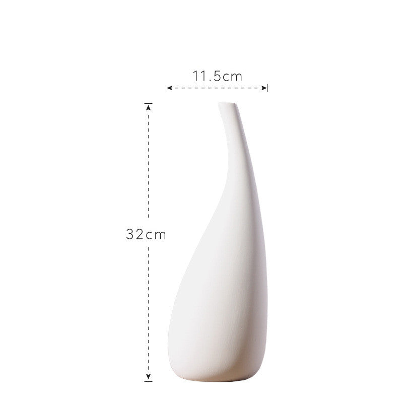 White Water Drop Vase