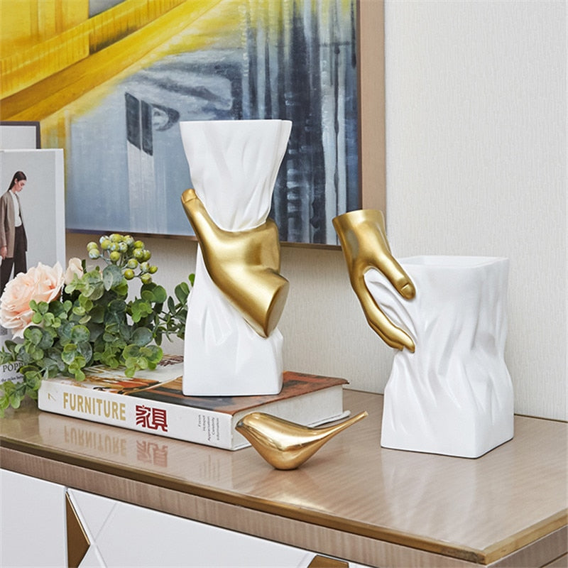 European-inspired Resin Vase