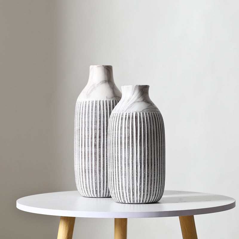 Ceramic Vertical Pattern Vase