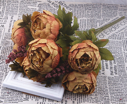 Artificial European-style Peony Flowers