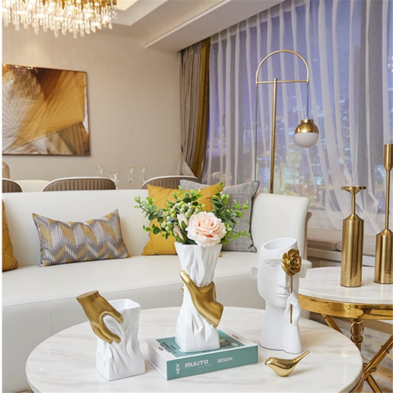 European-inspired Resin Vase