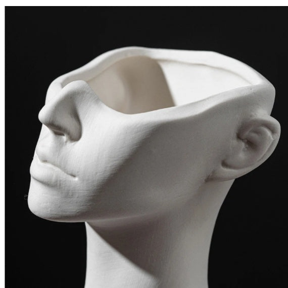 Human Face Ceramic Vase