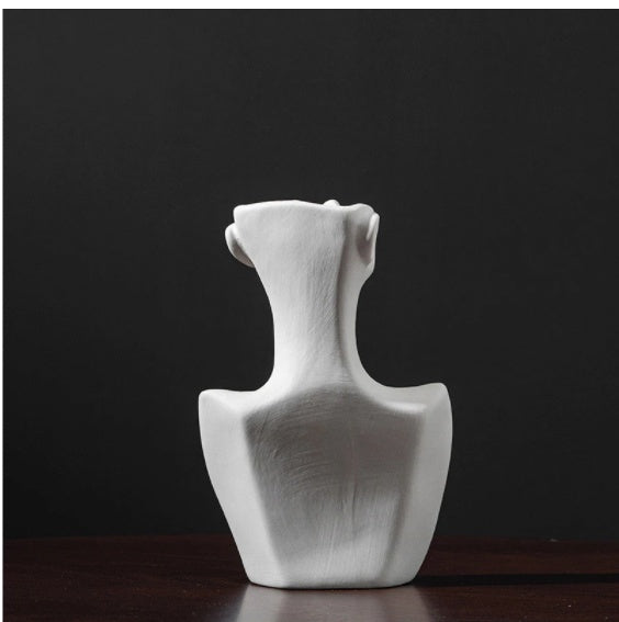 Human Face Ceramic Vase