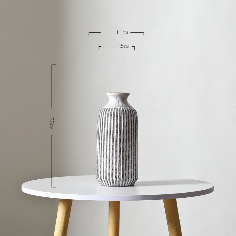 Ceramic Vertical Pattern Vase